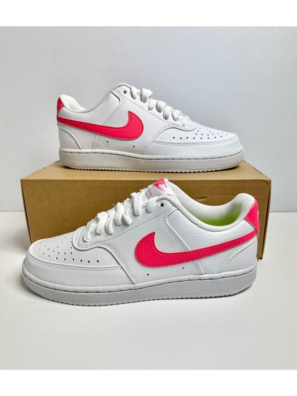 6 Wmns Nike Court Vision Low Next Nature White/Sea Coral/Volt/Black DR9885 101